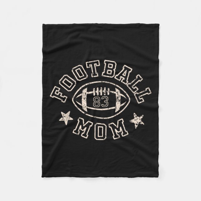Football Mum Senior 2025 Game Day Team Srts Number Fleece Blanket (Front)