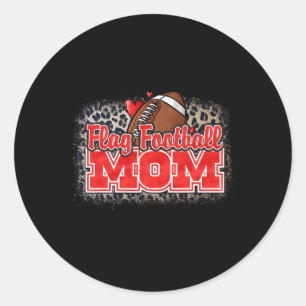 Football Mum Shirt Proud Mum Of Ballers Leopard Sk Classic Round Sticker