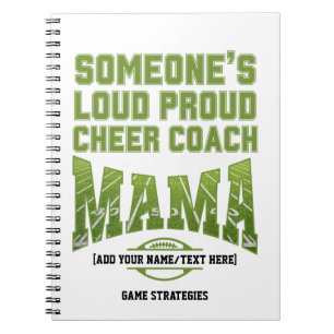 Football Mum SOMEONE'S LOUD PROUD MAMA Game Plan Notebook