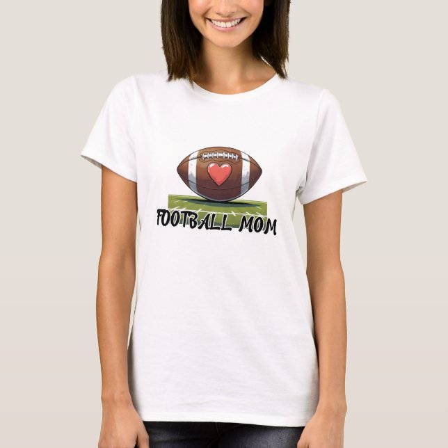 Football Mum T-Shirt Cute Game Day T-Shirt (Front)
