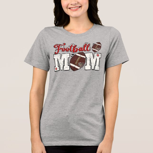 Football Mum  Tri-Blend Shirt (Front)