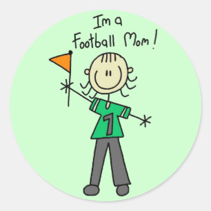 Football Mum Tshirts and Gifts Classic Round Sticker