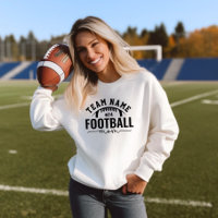 Football Mum Varsity Team Name Number White