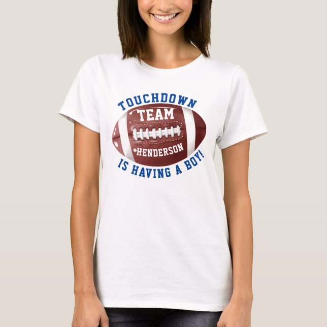 Football Mummy Baby Shower T-Shirt (Front)