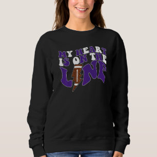Football My Heart Is On The Line Offensive Lineman Sweatshirt
