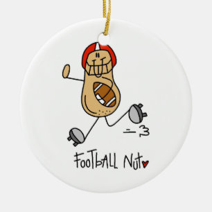 Football Nut T-shirts and Gifts Ceramic Tree Decoration
