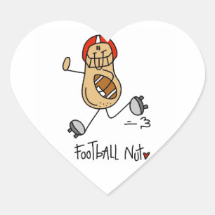 Football Nut T-shirts and Gifts Heart Sticker