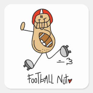 Football Nut T-shirts and Gifts Square Sticker