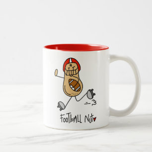 Football Nut T-shirts and Gifts Two-Tone Coffee Mug