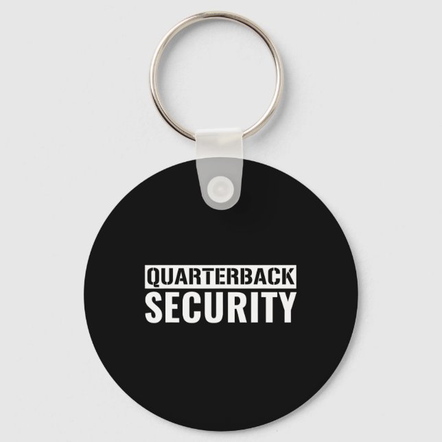 Football Offensive Line Lineman Quarterback Protec Key Ring (Front)