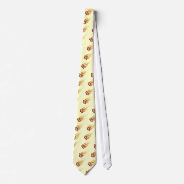 Football on Fire Tie (Front)