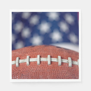 Football on Flag Napkin