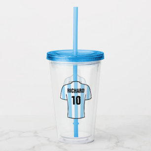Football or Soccer Shirt in Sky Blue Supporter Fan Acrylic Tumbler