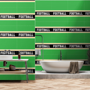 FOOTBALL Orange White Black Green Racing Stripes Wallpaper