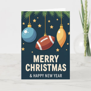 Football Ornament Christmas Card