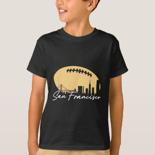 Football Outline Of Your City San Fran T-Shirt