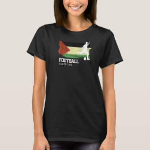 Football Palestine Flag Football Team Soccer Playe T-Shirt