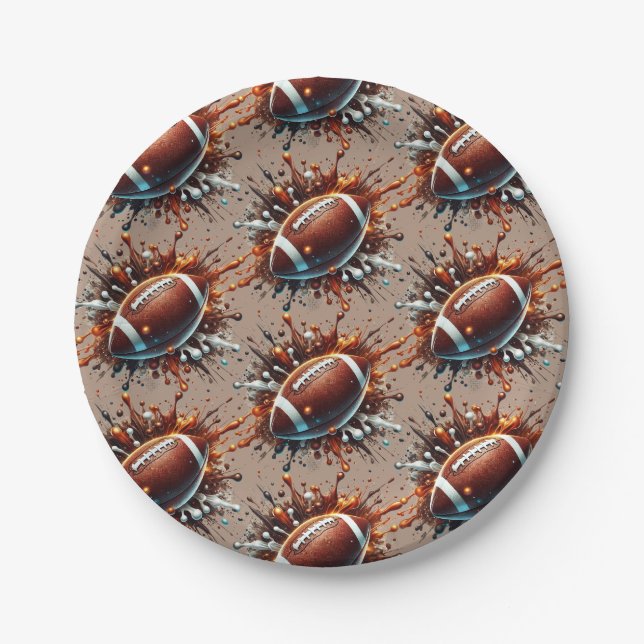 Football Paper Plates (Front)