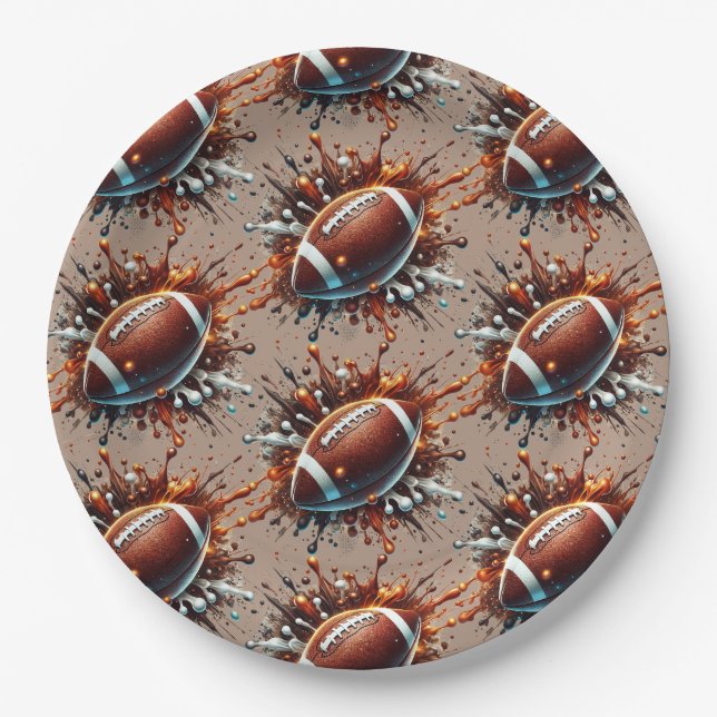 Football Paper Plates (Front)