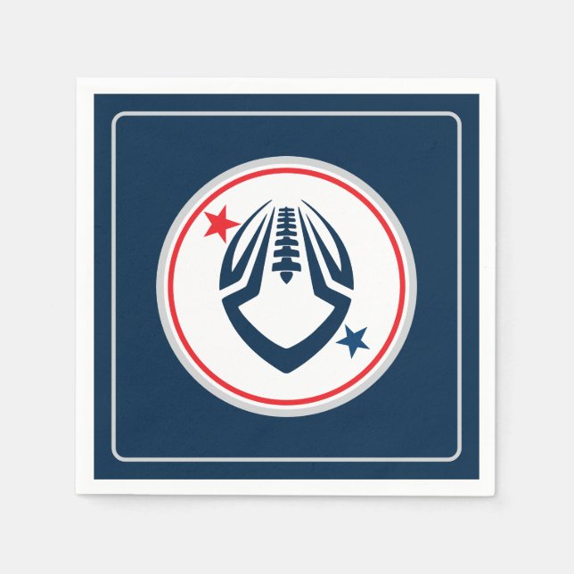 Football Paper Plates Napkin (Front)