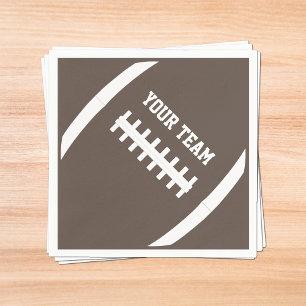 Football Party Custom Team Name or Text Sports Napkin