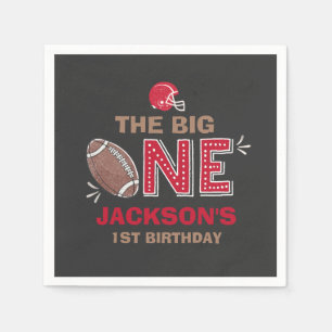 Football Party Napkin Football 1st Birthday