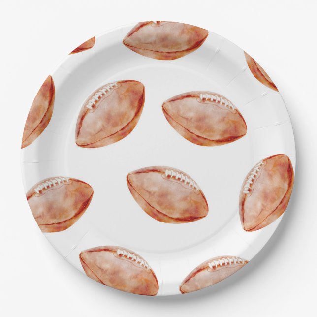 Football Party Paper Plate (Front)