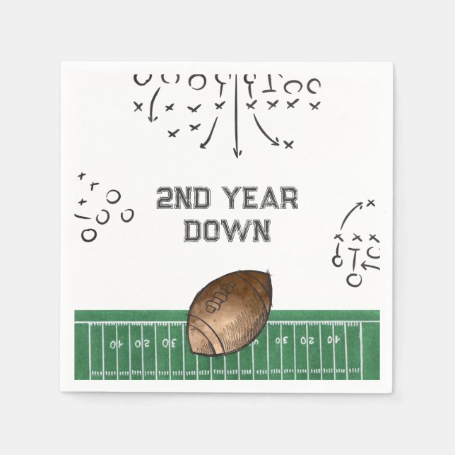 Football Party Plates | Football Paper Plates Napkin (Front)