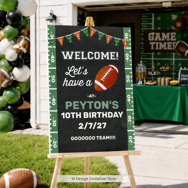 Football Party Welcome Sign (Creator Uploaded)