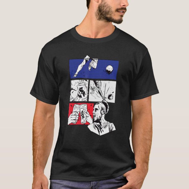 Football Passion French Flag European Championship T-Shirt (Front)