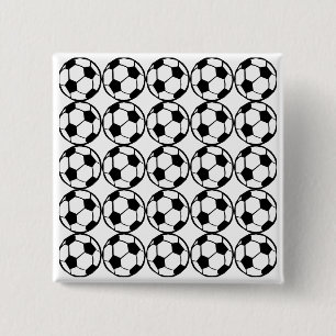 Football pattern 15 cm square badge