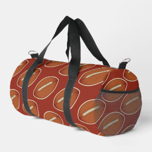 Football Pattern Brown Screwball Graphics Duffle Bag