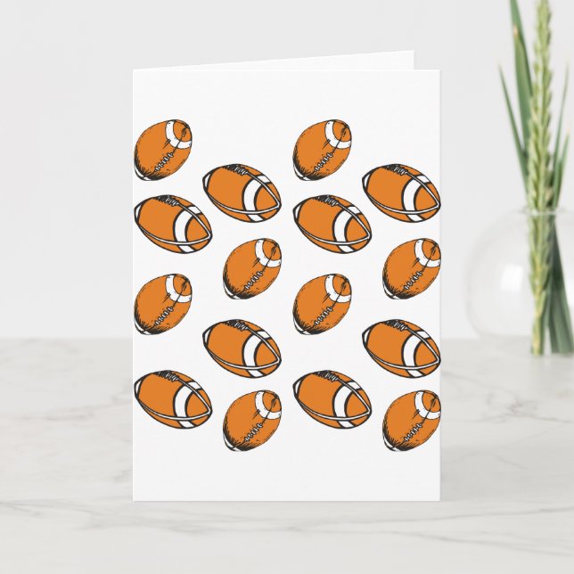 football pattern holiday card (Front)