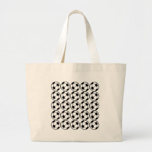 Football pattern large tote bag