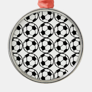 Football pattern metal tree decoration