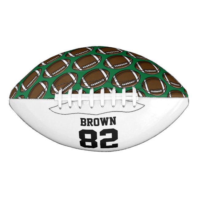 Football Pattern Sports Player Name Number Team (Front)