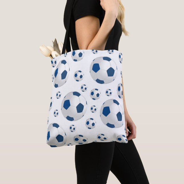 Football Pattern Tote Bag (Close Up)