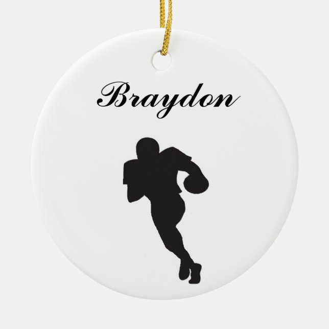 Football Personalised Christmas Ornament (Front)