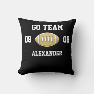 Football Personalised Monogram name Go Team Cushion
