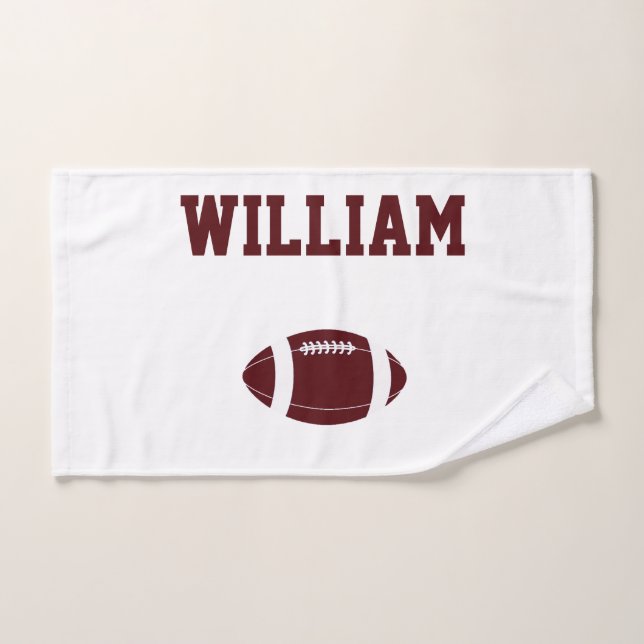 Football Personalised Sports Hand Towel (Hand Towel)