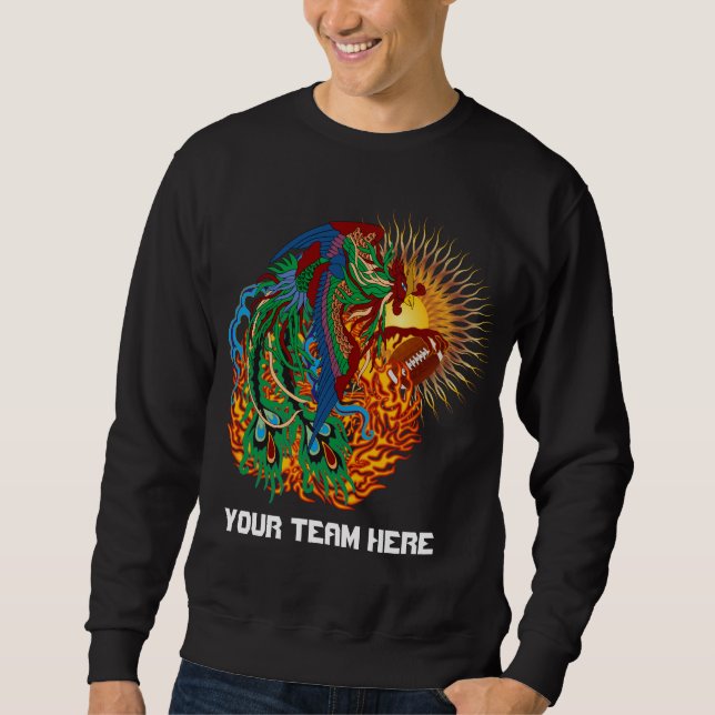 Football Phoenix Bird "Rise Again!" Think you can? Sweatshirt (Front)