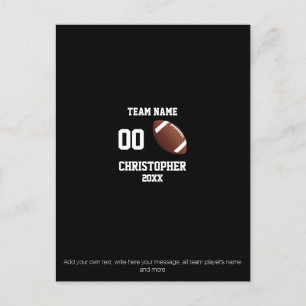 Football photo collage postcard