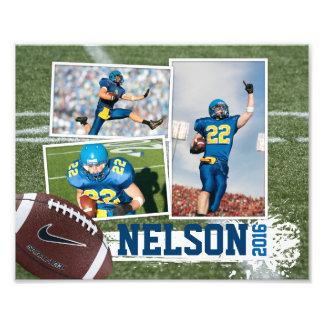 Football Photo Collage Print