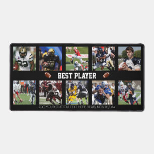 Football photo collage template Photo Block Desk Mat