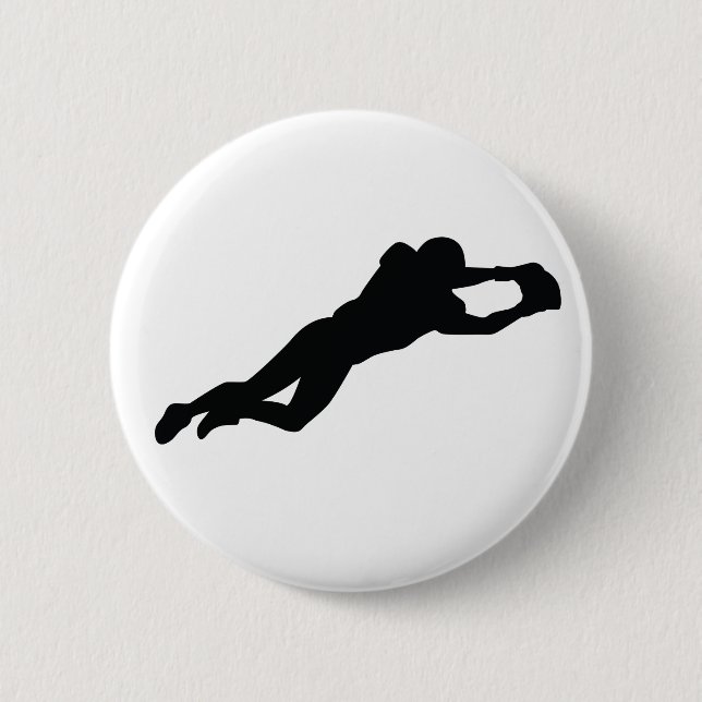 Football Player 6 Cm Round Badge (Front)