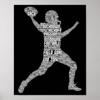 Football Player American Football Boys Kids Men  Poster
