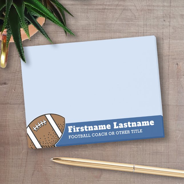 Football Player Coach or Teacher - Modern Drawing Post-it Notes (Personalized Post-It Note - Football Theme)