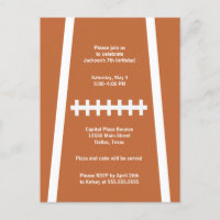 Football Player Custom Birthday Party Invitation