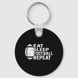 Football Player Eat Sleep Football Repeat Love Foo Key Ring