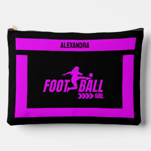 Football Player Girl, Birthday Gift, Football Team Accessory Pouch